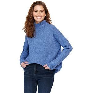 Trendyol Oversized trui met rolkraag, trainingspak voor dames (1 stuk), Blauw