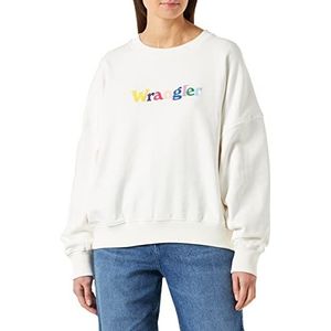 Wrangler Casual sweatshirt voor dames, Wit