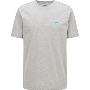 BOSS T-shirt voor heren, regular fit met contrasterend detail, lichtblauw/pastel 59