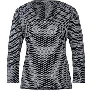 Street One A321015 T-shirt voor dames, Diepblauwe melange.