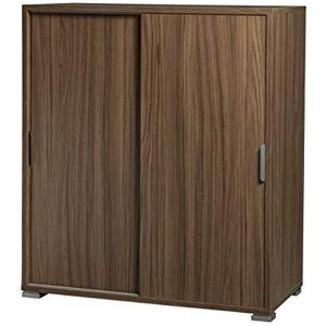 MeMi Me204NOC Schuifdeuren schoenenkast reeds gemonteerd, hout, Sonoma eiken, afmetingen 75 x 85 x 38 cm