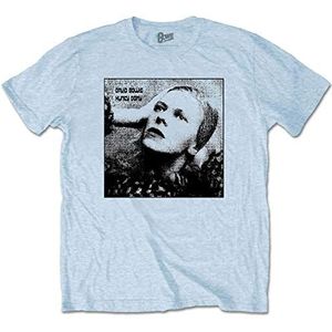David Bowie BOWTS32MBL02 T-shirt, Lichtblauw