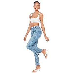 Trendyol Dames Jeans, Transparant Blauw