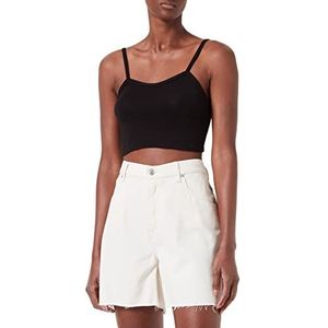 7 For All Mankind Billie Denim Ecru Regular ecru shorts voor dames, ECRU