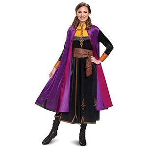 Disguise Disney Anna Frozen 2 Deluxe kostuum voor volwassenen, zwart, XL