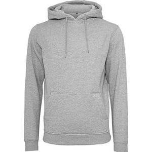 Build Your Brand Heavy Hoody Sweatshirt met capuchon voor heren, grijs (Heather Grey 00431)
