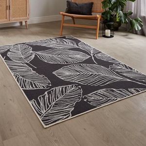 Fusion Matteo Tapis lavable 100% polyester Anthracite 120 x 180 cm