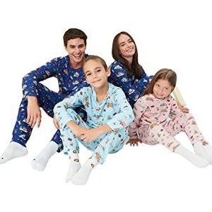 TRENDYOL Ensemble pyjama - Blanc - Avec slogan, multicolore, L