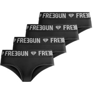 FREEGUN Fgm/2/Bm/Pk4 Boxershorts voor dames (4 stuks), zwart., M