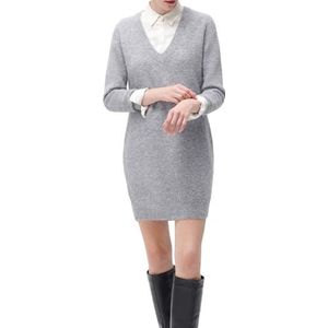 Caroll Robe Femme, Gris, M