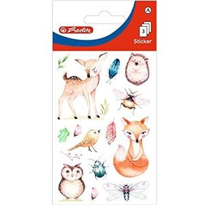 Herlitz Sticker voor kinderen, bosdieren, 10 x 3 vellen, 50034215
