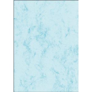 SIGEL DP551 gemarmerd karton / marmer papier blauw, A4, 50 vellen, motief aan beide zijden, 200 g