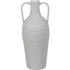 BigBuy Home Vase blanc fer 18,5 x 18,5 x 46 cm