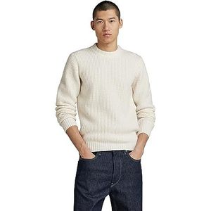 G-STAR RAW Chunky R Knit Gebreid Heren, Beige (Eggnog D23536-d170-g076)