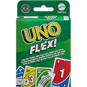 Mattel UNO Flex, kaartspel voor volwassenen en feesten, gezelschapsspel met verrassingseffecten, feestspel voor 2 tot 6 spelers, vanaf 7 jaar, HMY99