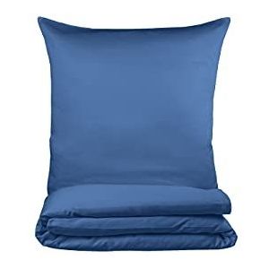 Vanita' DI Raso DEU819786 Premium beddengoed, 135 x 200 cm en 80 x 80 cm, blauw
