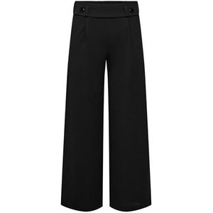 JDY JDYGEGGO Nieuwe lange broek JRS Noos broek, zwart/detail: zwarte knopen, XXS/30 dames, Zwart/Detail: Black Buttons
