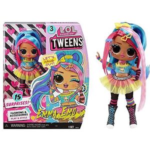 LOL Surprise Tweens Serie 3 Modepoppen - EMMA EMO - Pop van 15 cm met 15 verrassingen, waaronder felle mode, accessoires en meer - Geweldig cadeau voor jongens en meisjes vanaf 3 jaar