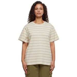 Urban Classics T-shirt boxy rayé pour femme, sable mouillé/sable, S