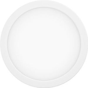 EGLO connect.z LED inbouwspot Fueva-Z, extra vlak, Ø 216 mm, ZigBee, app bestuurbaar en spraakbediening, warm wit - koud, dimbaar, wit, IP44