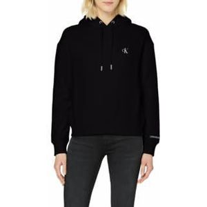 Calvin Klein Jeans Ck Embroidery Hoodie Sweatshirt met capuchon voor dames, Ck Black