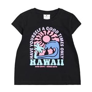 Champion Legacy Girl - Graphic Crewneck T-shirt voor meisjes (1 stuk), Zwart (Kk001), 9-10 jaar