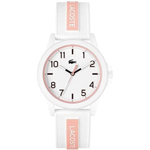 Lacoste 2020143 Unisex Quartz Analoog Horloge met Witte Siliconen Band - 2020143, Wit., Riem