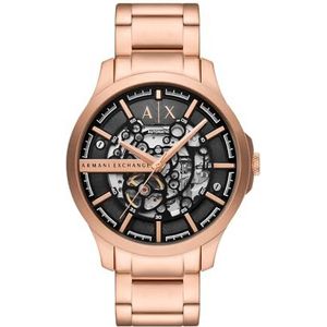 Armani Exchange Automatisch analoog herenhorloge met AX2456 roestvrijstalen armband, goud, Goud