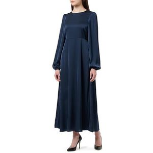 Vila Vila Vanna Modesty L/S - Enkel/Ka Maxi-jurk voor dames, Totaal Eclipse