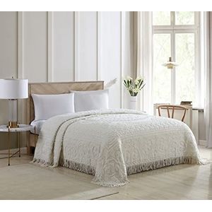 Beatrice Home Fashions Medaillon chenille, King Size, ivoorkleurig