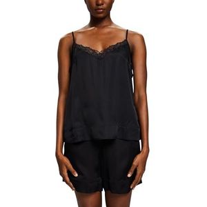 ESPRIT 113er1y303 pyjamaset voor dames, zwart.