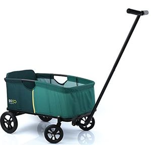 Hauck Bollerwagen Eco Light 933057 Eco Light Stable met zitkussen voor 1 kind, opvouwbaar, belastbaar tot 50 kg, groen