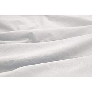 L1NK STUDIO Dekbedovertrek voor bed van 135 cm (220 x 220 cm), van 100% katoen (percale 200 draden/cm), blanco