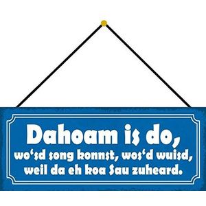 Schatzmix Dahoam is do wandbord, metaal, met koord, 27 x 10 cm, meerkleurig