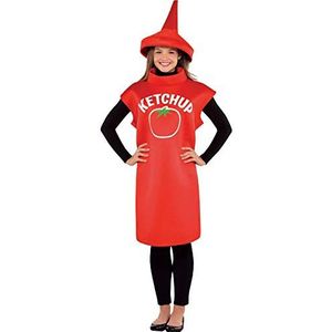 Amscan 844267-55 kostuum voor volwassenen, ketchup, carnaval, carnaval