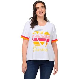 Ulla Popken T-shirt T-shirts voor dames, Sneeuwwit.