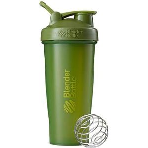 Blender Bottle Classic Loop Protein Shaker Waterfles met draaggreep, uniseks, volwassenen, groen (Full Color Moos Green), 590 ml