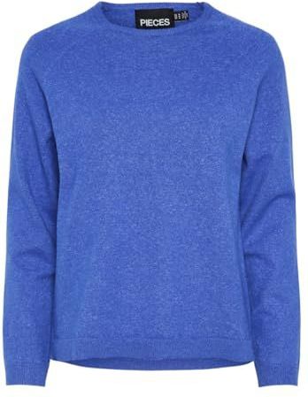 PIECES Pcbree Ls O-Neck Knit Noos Bc damestrui, Surf The Web/Detail: gemêleerd, XS, Surf The Web/Detail: Heather, XS