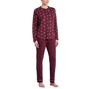 Schiesser Tweedelige pyjama voor dames, Aubergine