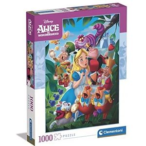 Clementoni Disney Alice In Wonderland - 1000 - puzzel voor volwassenen - gemaakt in Italië - meerkleurig - 39673