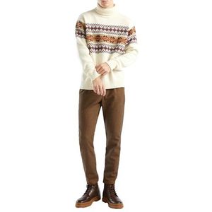 United Colors of Benetton Pull Homme, Blanc crème 600, XL