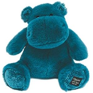 Histoire d'Ours - Pluche dier Nijlpaard - Hip'Pop - Eendenblauw - 25 cm - Zacht en schattig pluche dier voor de kuilen - cadeau-idee voor geboorte en verjaardag voor meisjes en jongens - HIPPO -