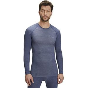 FALKE Wool Tech Light Herenshirt van scheerwol met lange mouwen, functioneel shirt, zwart, blauw, ademend, sportondergoed, sneldrogend, gemiddelde tot koude temperaturen, blauw (Capitain 6751)