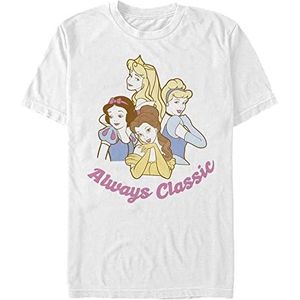 Disney Prinsessen-Always Classic Organic T-shirt, korte mouwen, wit, M, Weiss