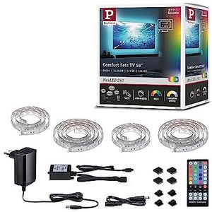 Paulmann 78875 MaxLED 250 LED Strip TV Base Kit Comfort 55 inch 3,6 m 20,5 W 277 lm/m 30 LEDs/m RGBW+ 24VA dimbaar, kunststof, 20,5 W, zilver