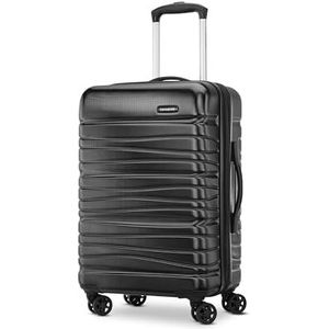 Samsonite Evolve SE Harde koffer met dubbele zwenkwielen, Laag zwart, Evolve Se Harde koffer met dubbele zwenkwielen