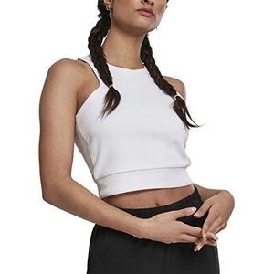 Urban Classics Dames Squared Short Top Sport Top, wit (White 00220)
