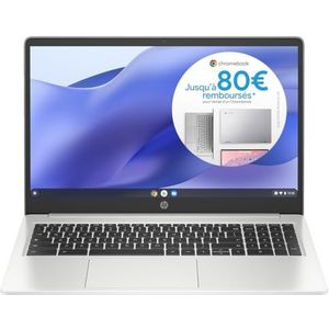 HP Chromebook 15a-na0003sf Laptop 15,6 inch FHD (Intel Celeron, 4 GB RAM, 64 GB eMMC, AZERTY, ChromeOS) grijs