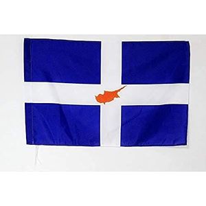 AZ FLAG Vlag Griekse Cyprioten 90 x 60 cm – vlag van het eiland Cyprus 60 x 90 cm – vlaggenschede voor vlaggen