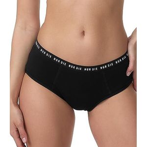 Nur Die Menstruatie-ondergoed - Panty Alles gereguleerd van biologisch katoen, sterke bloeding, zwart.